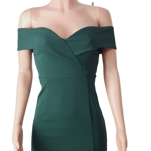 LULU’S Forest Green Maxi Dress Gown Size: S - Picture 7 of 14